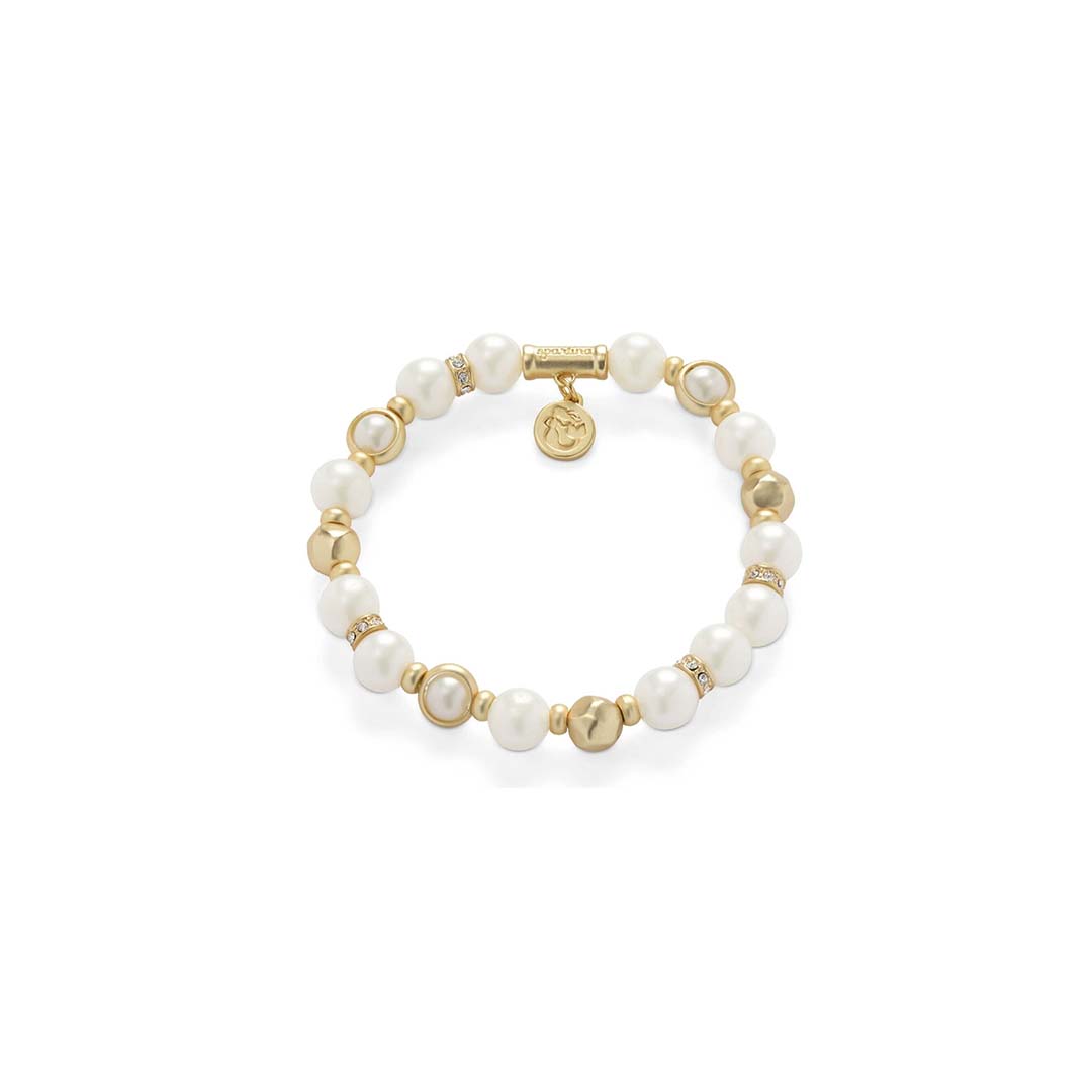 Gold Pearl Stretch Bracelet