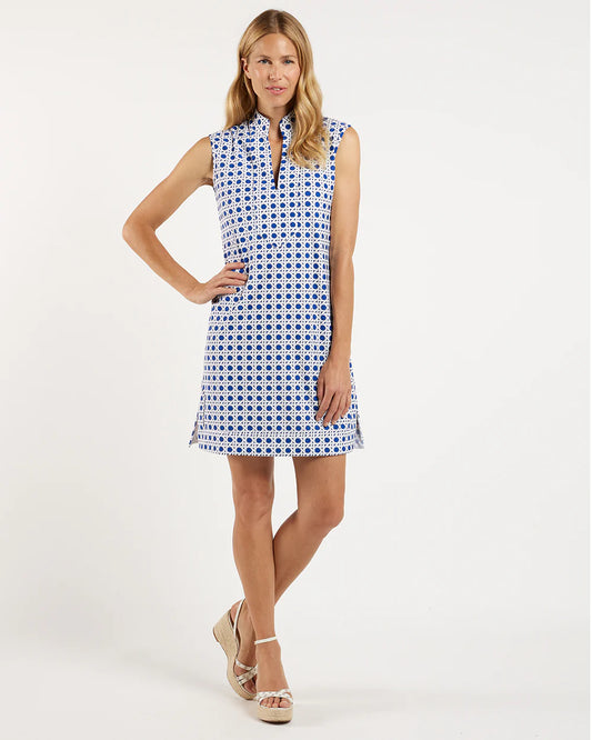 Kristen Dress - Petite Rattan Cobalt