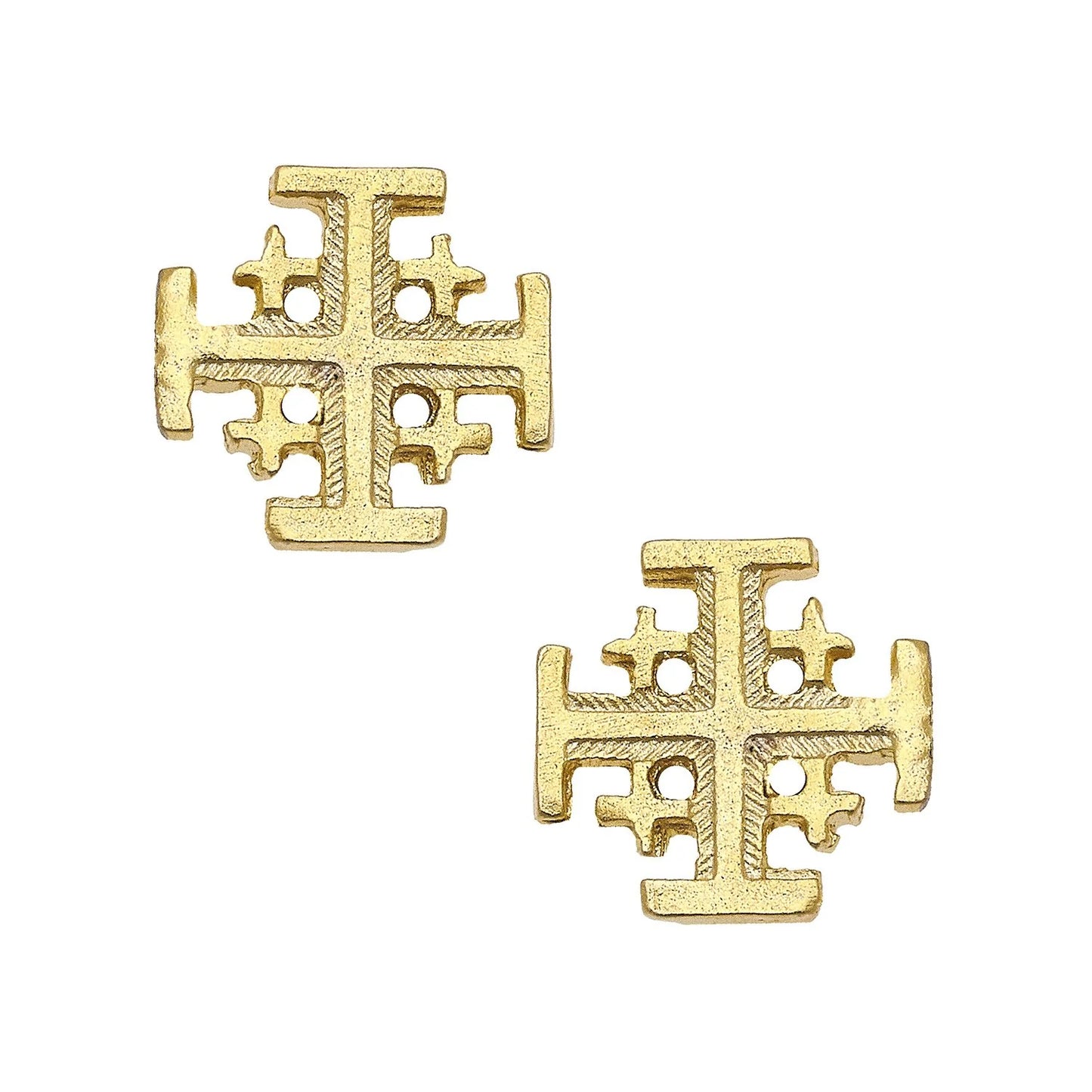 Gold Multi Cross Earrings
