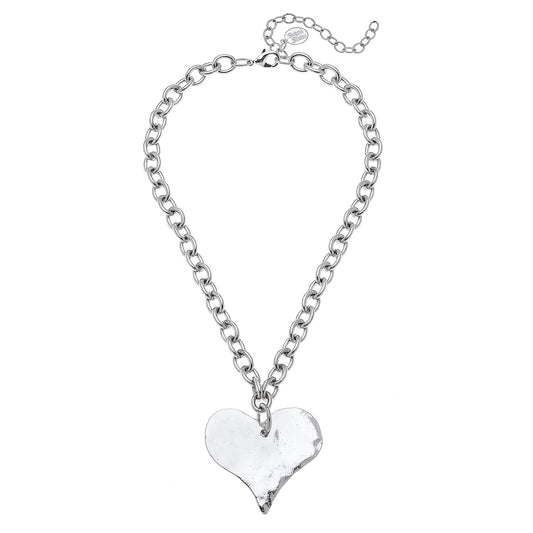 Heart Necklace Silver