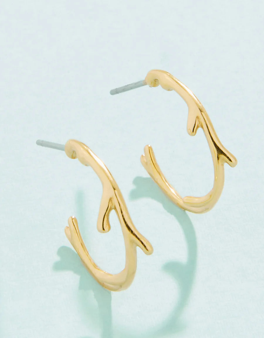 SP Coral Hoop Earrings