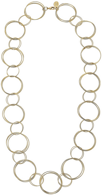 Gold ring necklace 30"