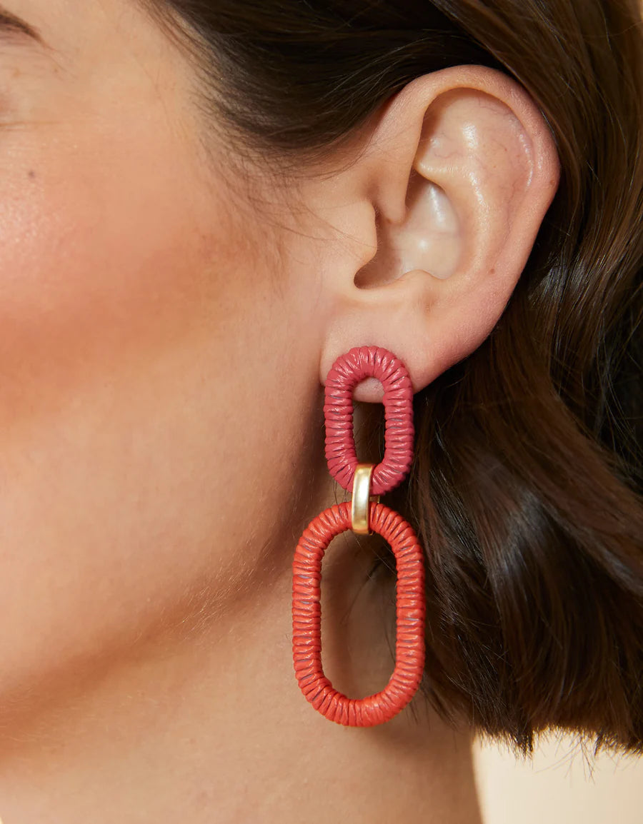 Straw Link Earring