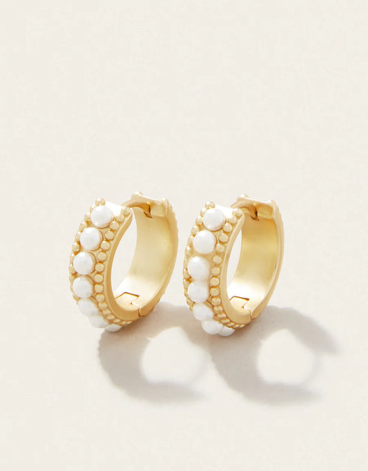 Midi Hoop Earring Pearl