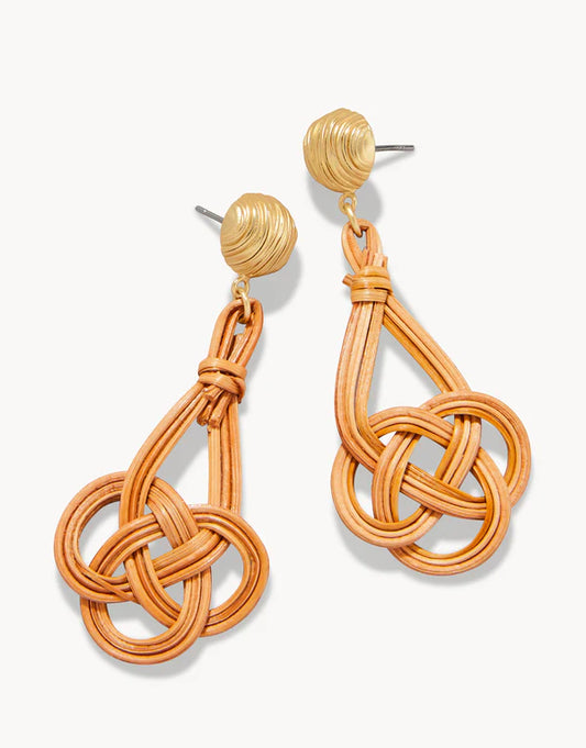 Woven knot earring