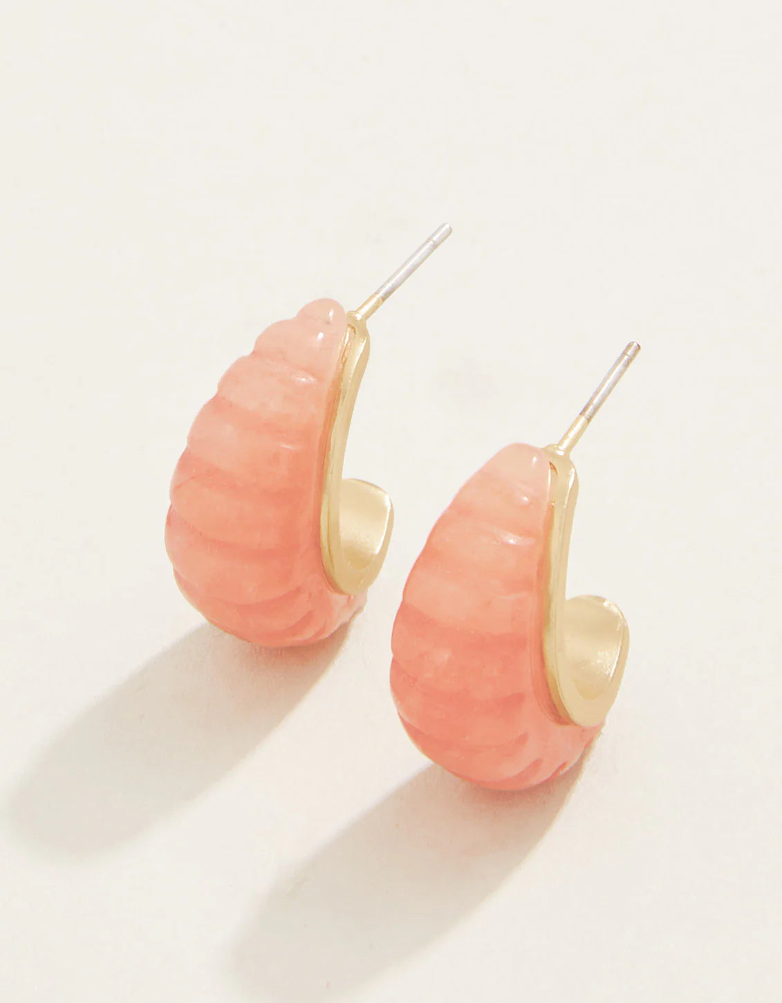 Carved Hoop Earrings