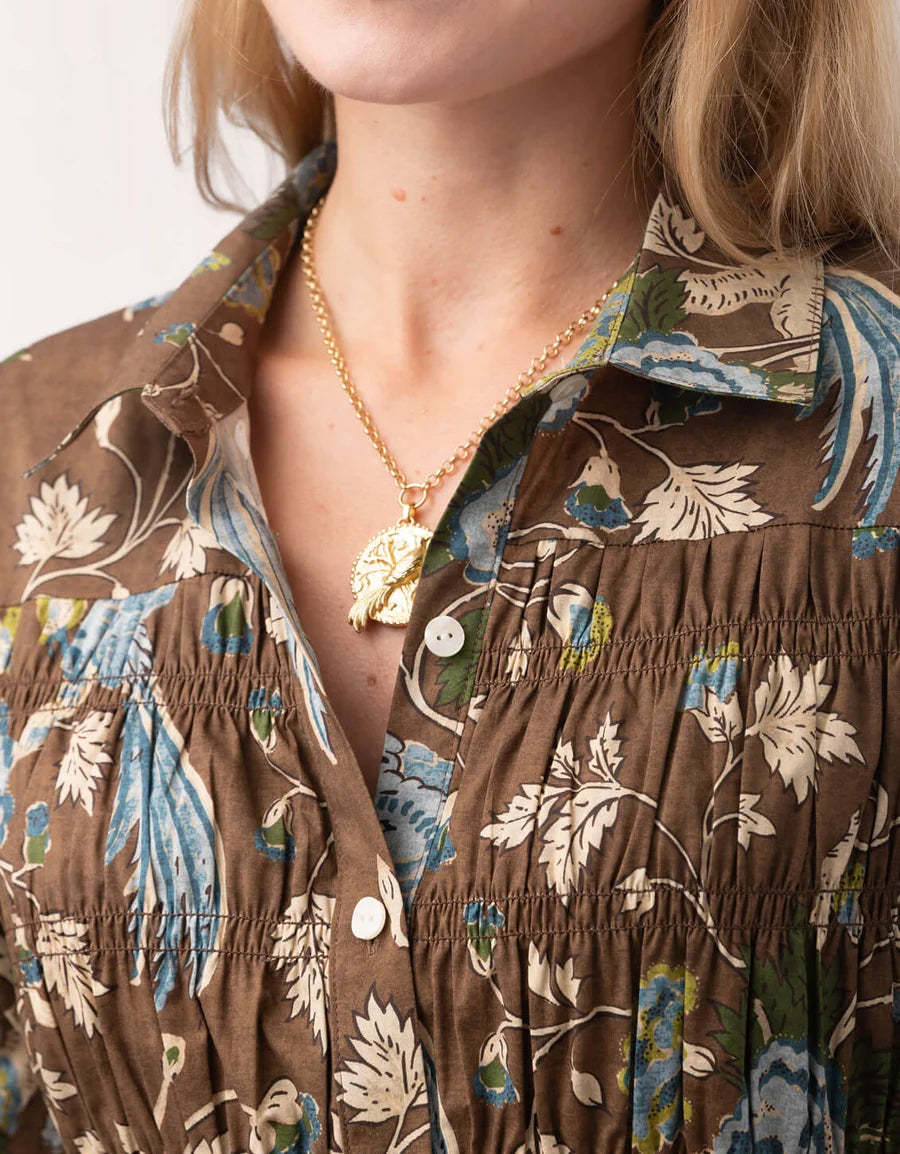Dixie Smocked Shirt Dress