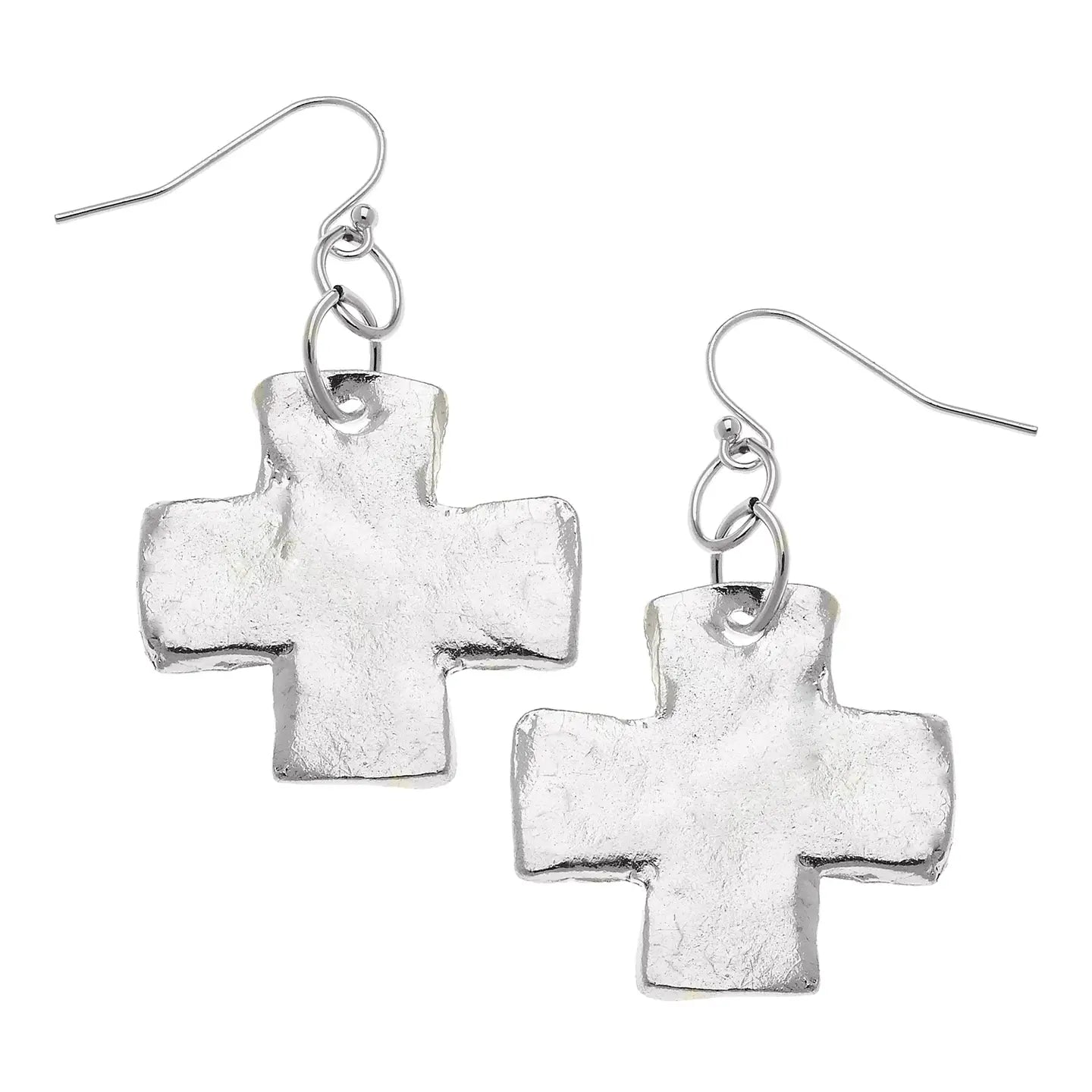 Silver Cross Earrings